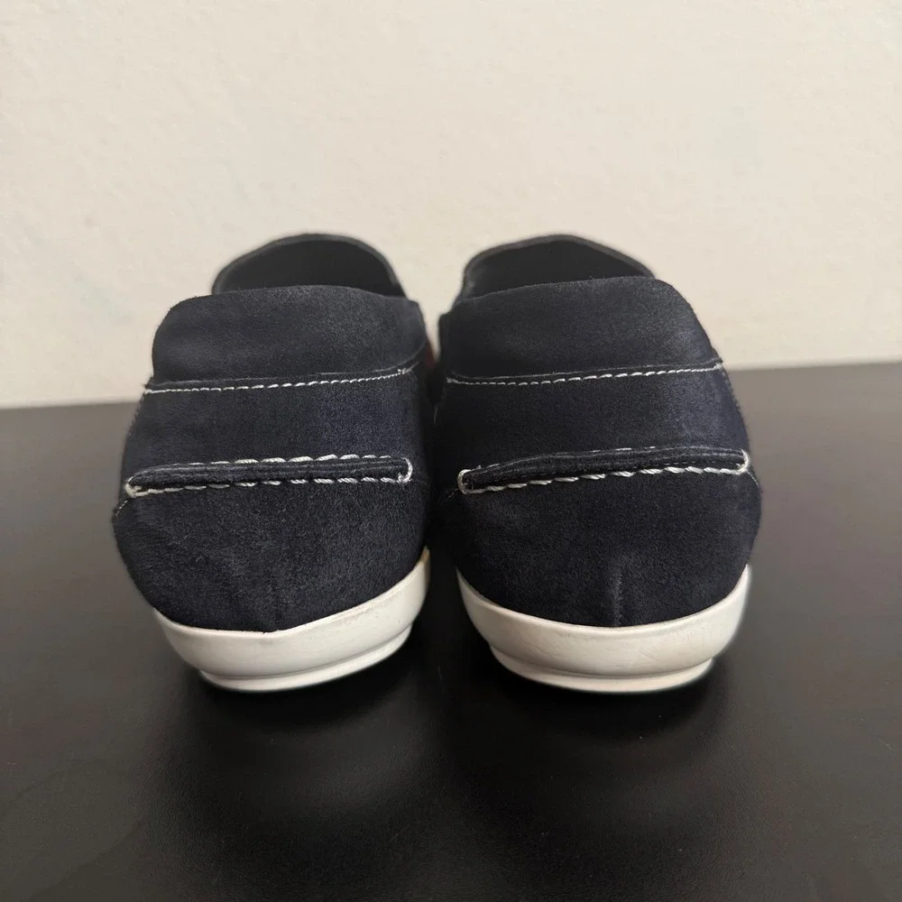 Bruno Magli Balestra Loafers Mens 11 M Navy Blue Suede Italian Slip On Shoes